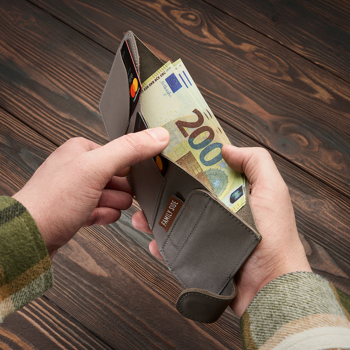 Small wallet for banknotes, cards and coins BABY