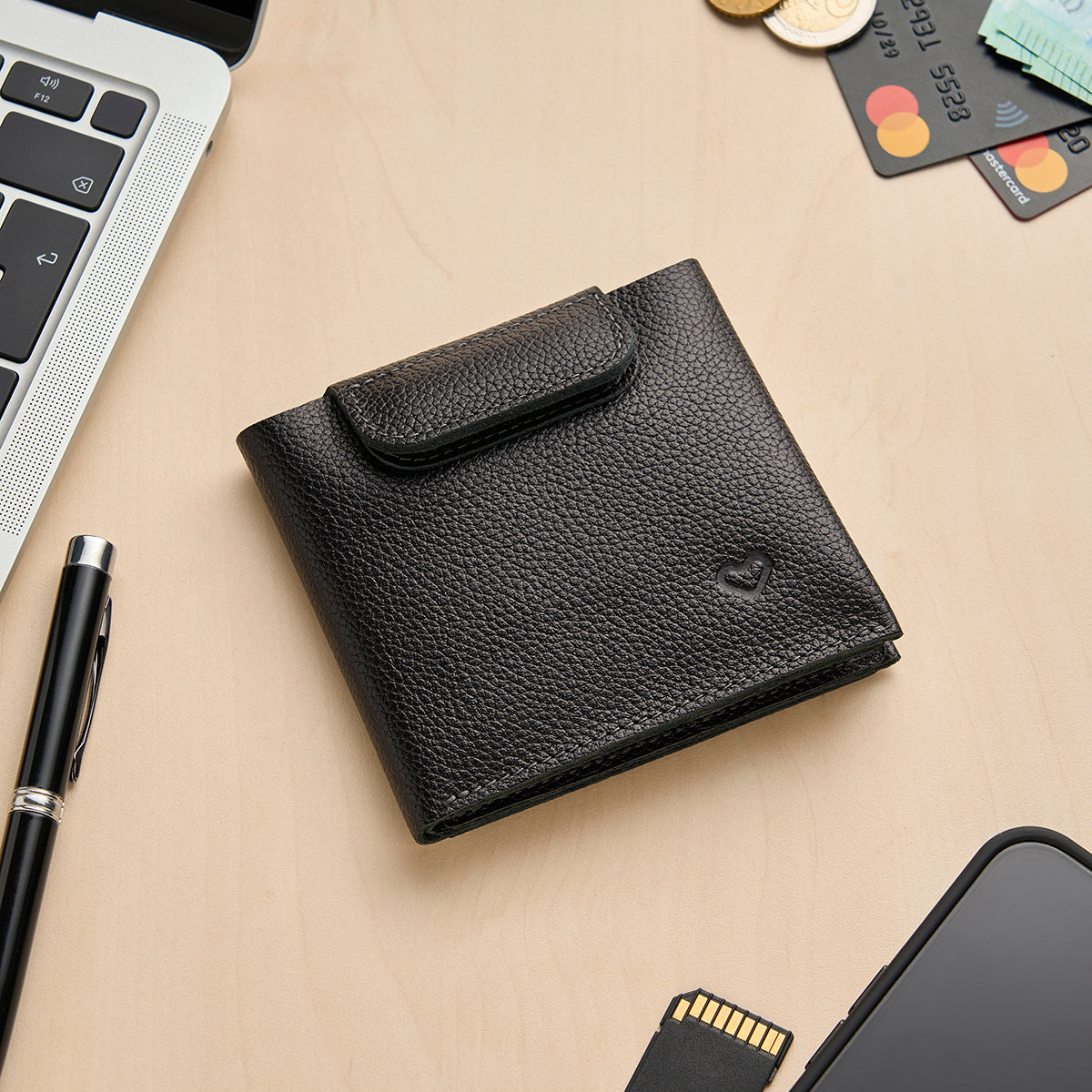 Компактний гаманець для купюр, карток і монет KID