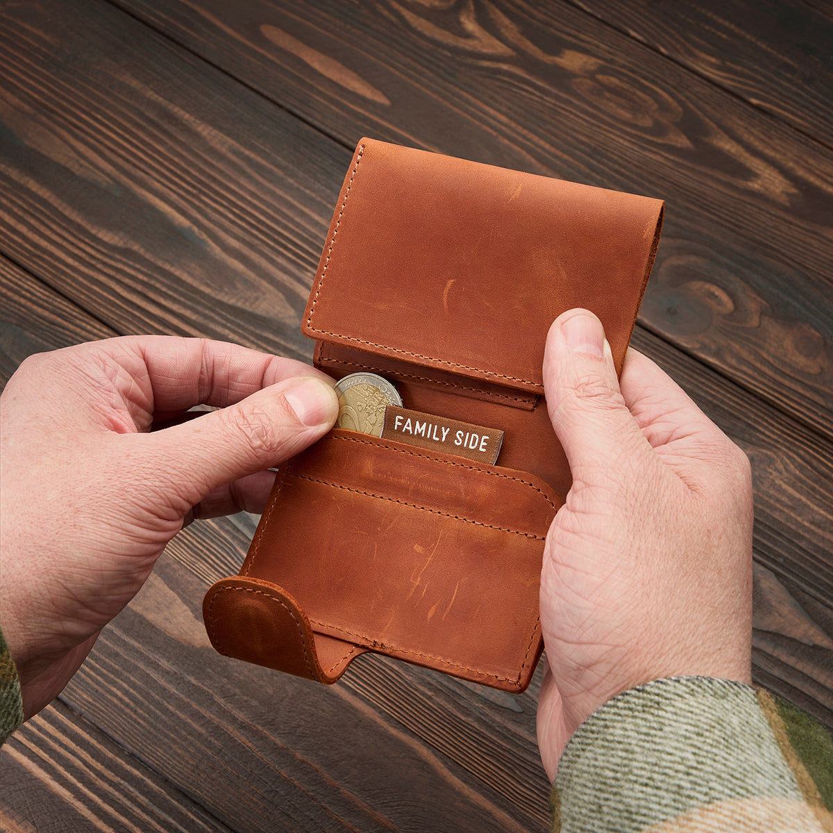 Small wallet for banknotes, cards and coins BABY